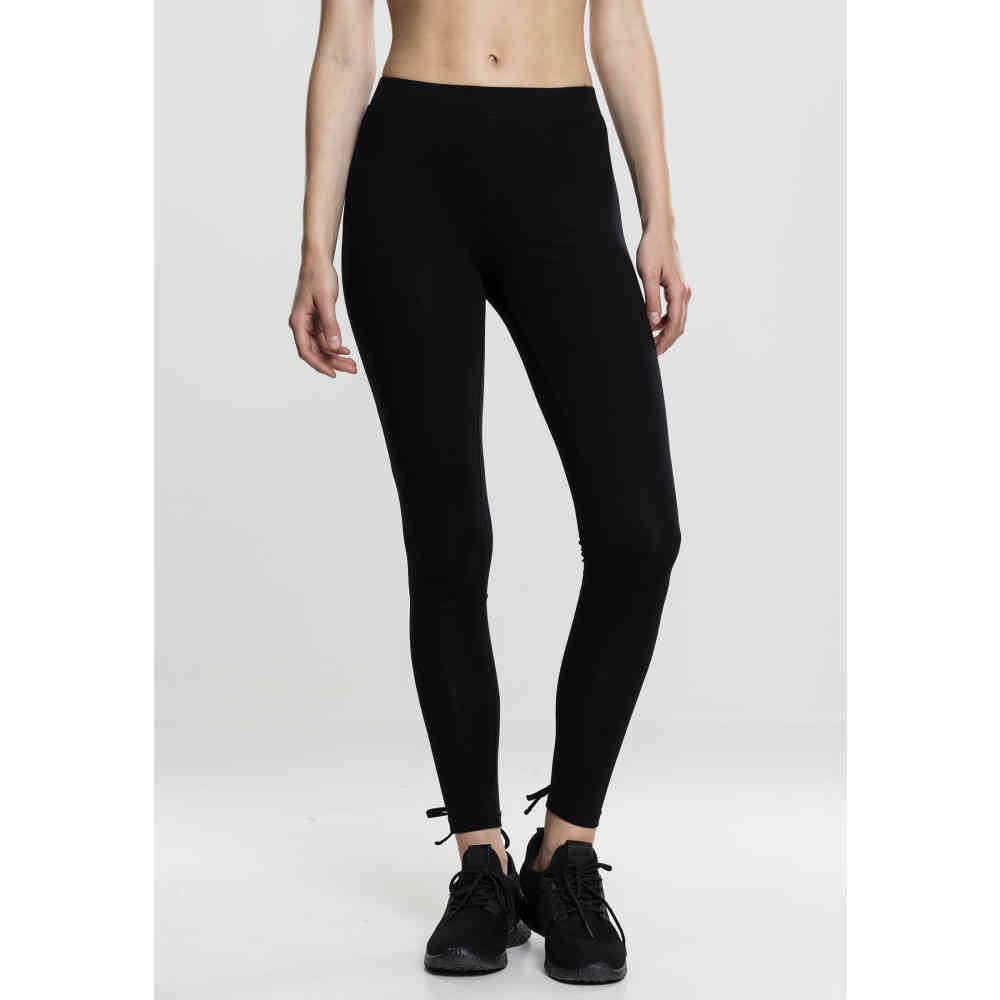 Urban Classics - Laced Up Nack Leggings - Noir